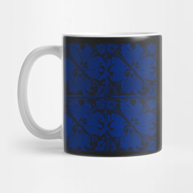 Hibiscus Flowers Print - Blue Aesthetic by BubbleMench